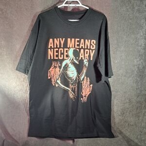 Any Means Necessary "Nothing Left" Black Graphic Tee NWOT 2XL OOP